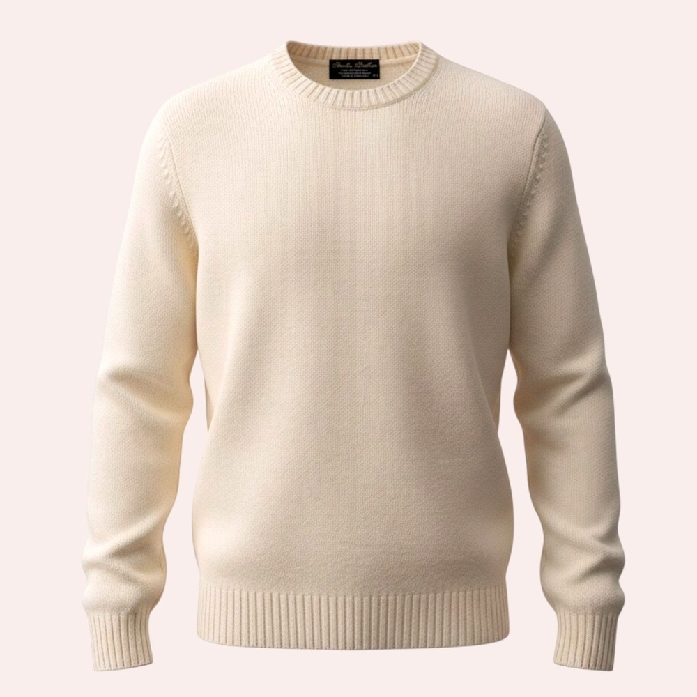 Brooks Brothers Shetland Wool Sweater Quiet Luxury Mens Ivory Made in England M
